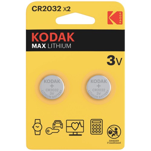 KODAK CR2032 Batería Litio ULTRA 3V 2 UNDS (30417687)