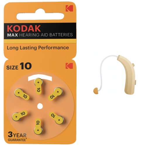 Kodak Pila Audífono Zinc-Air 10 (Blister de 6 Unds) CAT 30423312