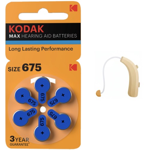 Kodak Pila Audífono Zinc-Air 675 (Blister de 6 Unds) CAT 30423282