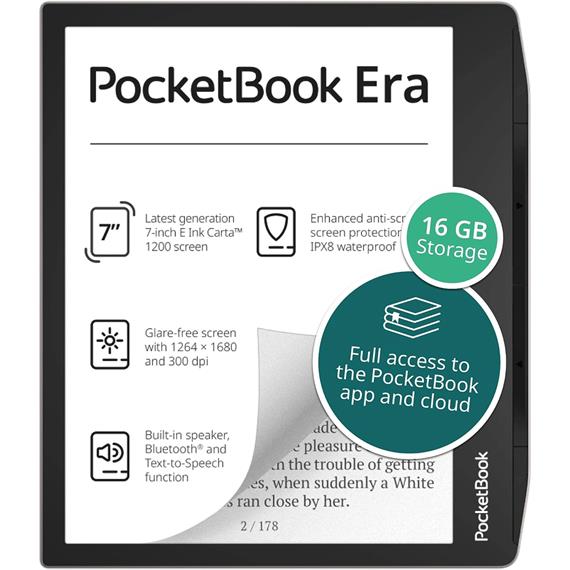 Pocketbook Era 7" Bluetooth16GB SmartLight Altavoz  Plata