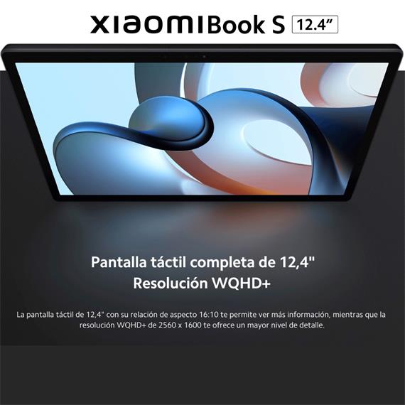 Xiaomi Book S 12.4" Snapdragon™ 8cx Gen 2 8GB 256GB Win 11 Gris Oscuro