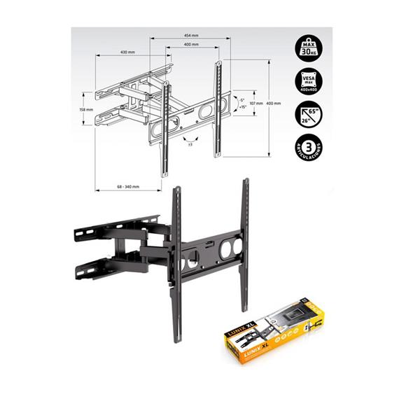 Axil AC0593E Soporte Articulado Doble Brazo 26" 65"