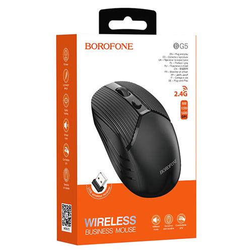 Borofone BG5 2.4G Ratón Inalámbrico Business Negro