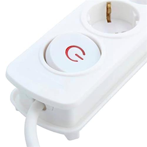 TM Base Múltiple 5 Tomas Interruptor (TMUAD205WH)