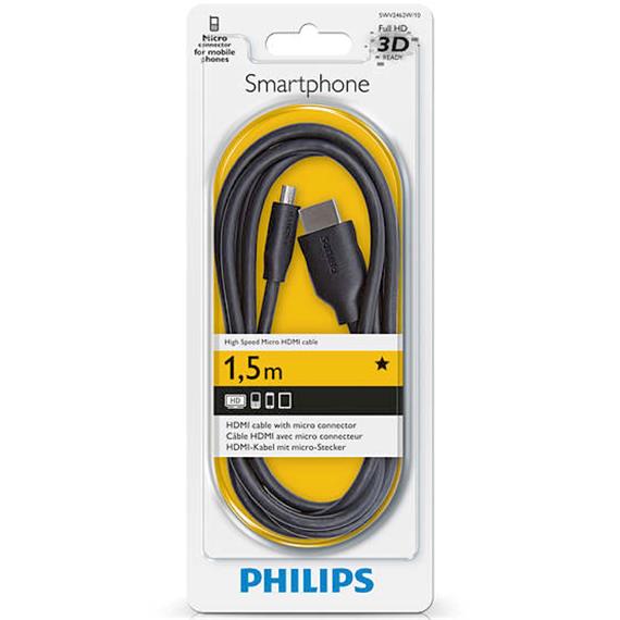 Philips SWV2462W/10 Cable Micro HDMI a HDMI 1.5 metros
