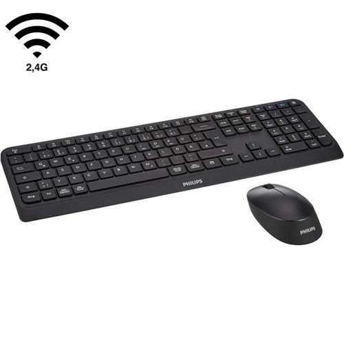 Philips SPT6407B Teclado Inalámbrico + Ratón Negro