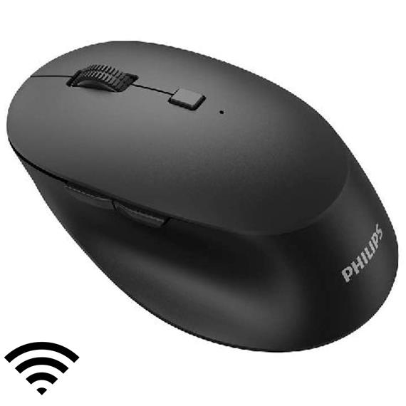Philips SPK7507B Ratón Inalámbrico 2.4G Ergonómico Negro