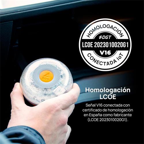 FlashLed Baliza V16 Geolocalizable Homologada 2026