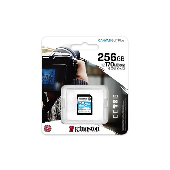 Memoria SDXC 256GB Class 10 Kinstong 170 MB/S UHS-I U3