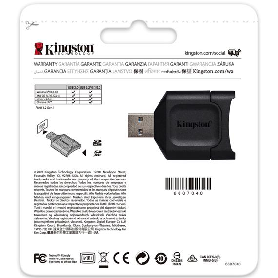 Lector USB tipo A de memorias SD 3.2 Kingston Mobile Lite Plus