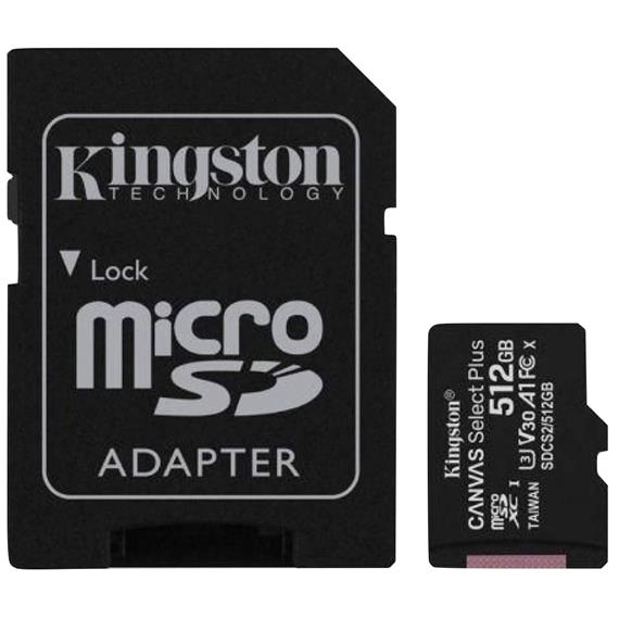Memoria Micro SDCS2 512GB Class 10 Kingston 100MB/S UHS-I