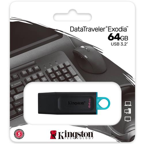 Memoria USB 64GB 3.2 Kingston Datatraveler Exodia
