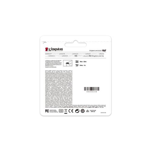 Memoria Micro SDXC 256GB Kingston 100 MB/S