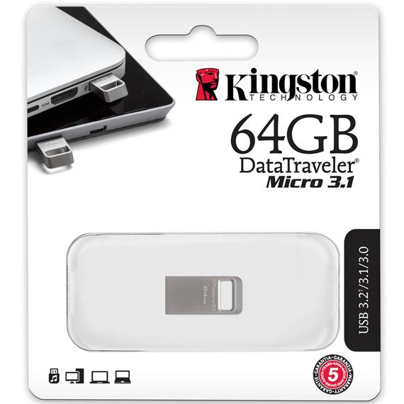 Memoria USB 64GB Kingston DataTraveler Micro 3.1