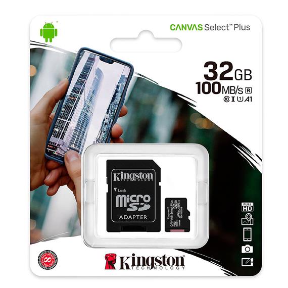 Memoria SDXC 32GB Class 10 Kingston 100 MB/S UHS-I