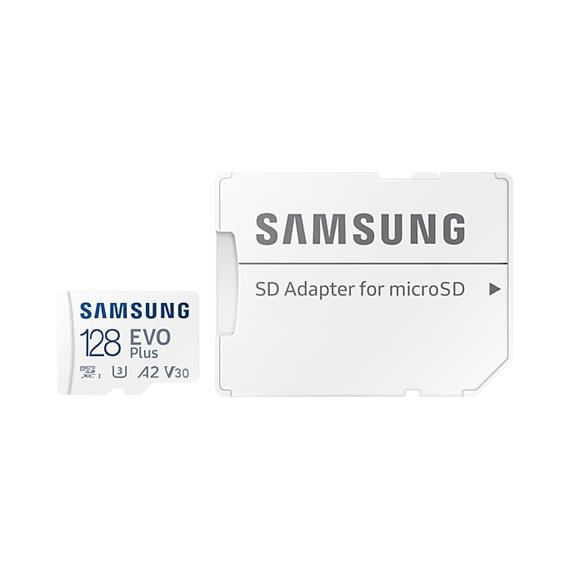 Memoria Micro SDXC 128GB Samsung Evo Plus U3 A2 130mb/s + adaptador