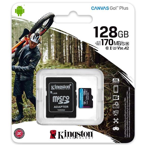 Memoria Micro SDXC 128GB Kingston Go Plus 170R A2 U3 V30