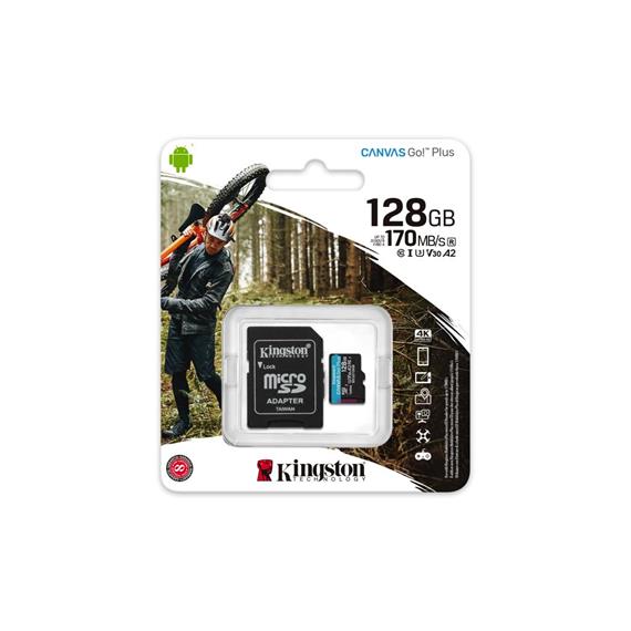 Memoria Micro SDXC 128GB Kingston Go Plus 170R A2 U3 V30