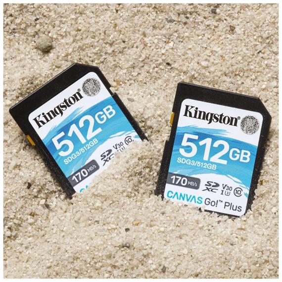 Memoria SDXC 512GB Kingston Go Plus 170R C10 UHS-I U3 V30