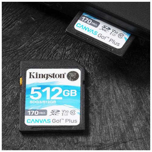 Memoria SDXC 512GB Kingston Go Plus 170R C10 UHS-I U3 V30