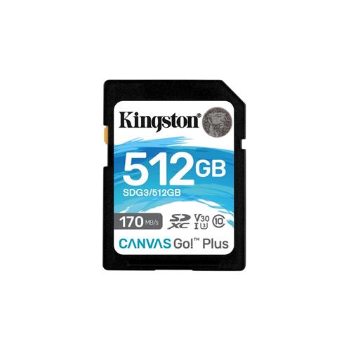 Memoria SDXC 512GB Kingston Go Plus 170R C10 UHS-I U3 V30