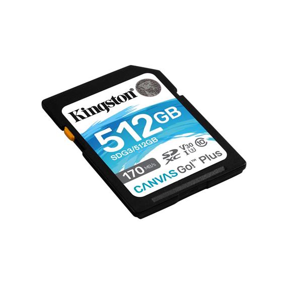 Memoria SDXC 512GB Kingston Go Plus 170R C10 UHS-I U3 V30