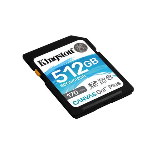 Memoria SDXC 512GB Kingston Go Plus 170R C10 UHS-I U3 V30