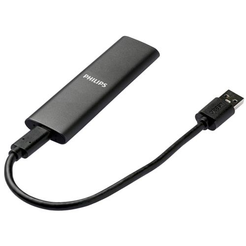 Disco SSD Externo Philips 500GB USB-C/USB 3.0 540MB Ultra Slim Gris