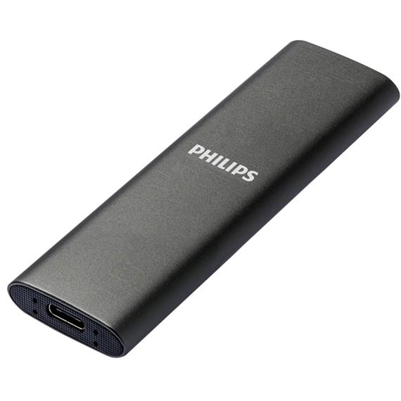 Disco SSD Externo Philips 500GB USB-C/USB 3.0 540MB Ultra Slim Gris