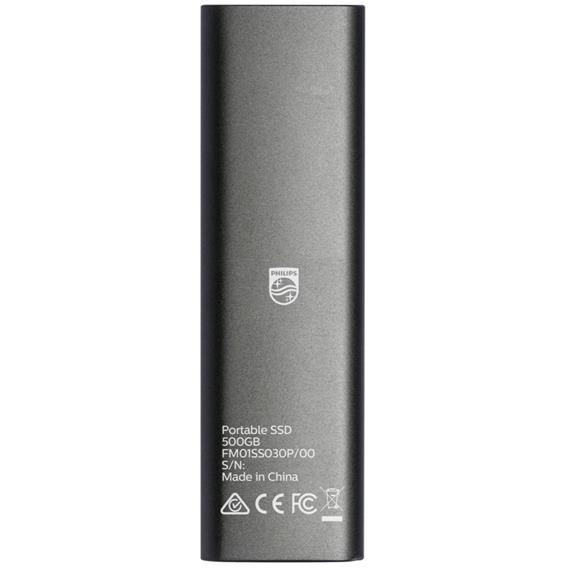 Disco SSD Externo Philips 1TB USB-C/USB 3.0 540MB Ultra Slim Gris