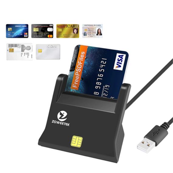Zoweetek Lector de DNI, tarjetas inteligentes y SIM (12026-10)