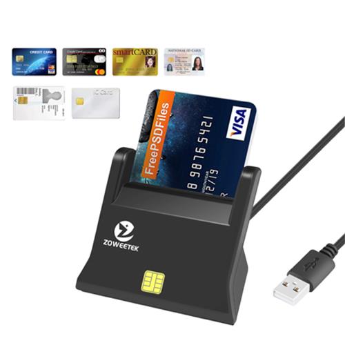 Zoweetek Lector de DNI, tarjetas inteligentes y SIM (12026-10)