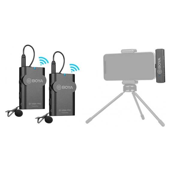 BOYA BY-WM4 PRO K4 Sistema de micrófono inalámbrico 2.4G Lightning