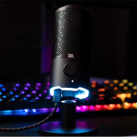 Jbl Quantum Stream Micrófono condensador doble cápsula RGB