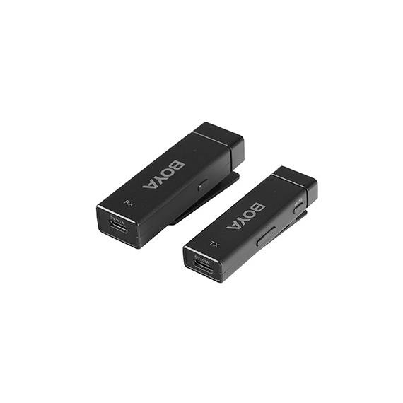 BOYA BY-W4 Pack 4 Micrófonos Inalámbricos 2.4Ghz