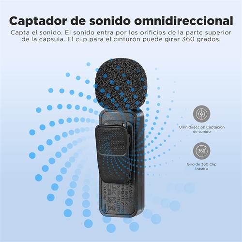 BOYA BY-V1 Micrófono Lavalier 2.4GHz Conexión Lightning