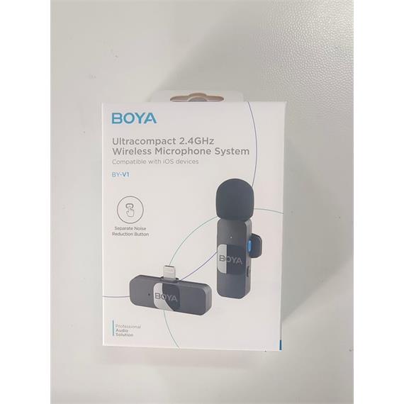 BOYA BY-V1 Micrófono Lavalier 2.4GHz Conexión Lightning