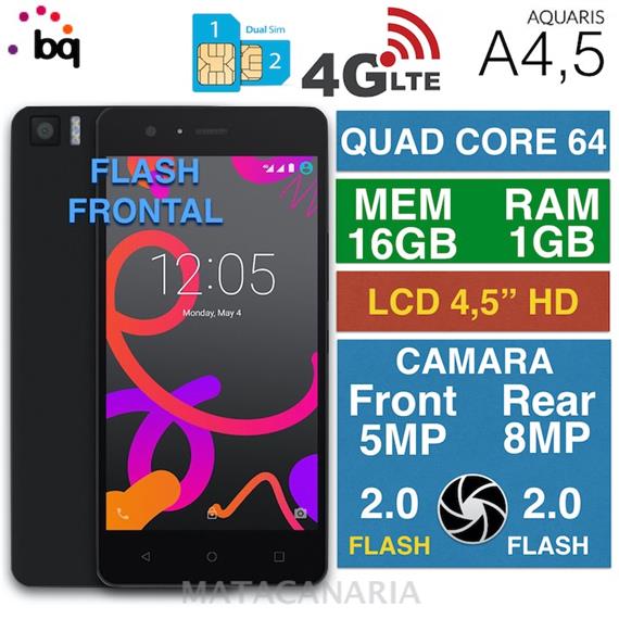 BQ AQUARIS A 4.5 4G (16+1GB) BLACK