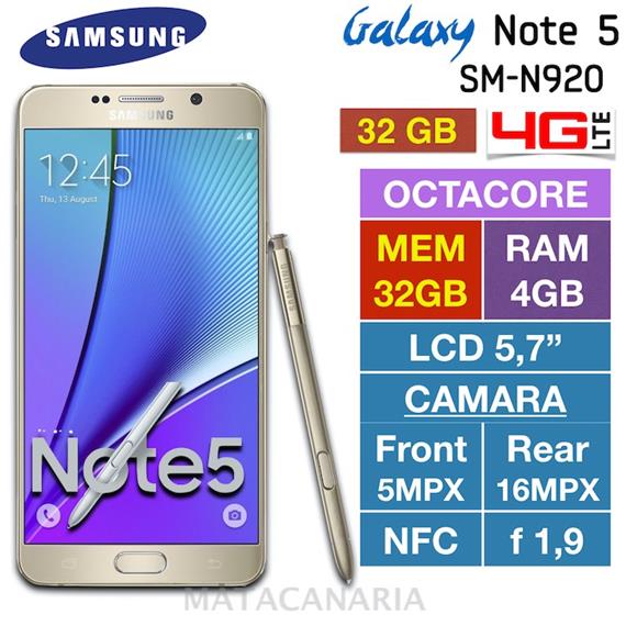 SAMSUNG N920C NOTE 5 32GB GOLD