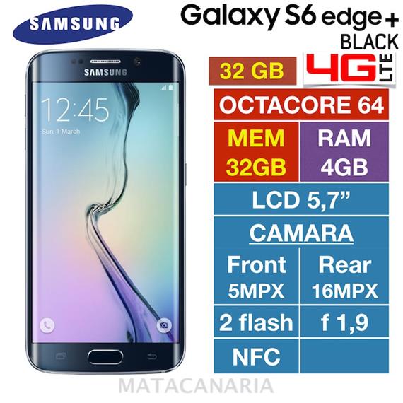 SAMSUNG SM-928F S6 EDGE+ 32GB BLACK