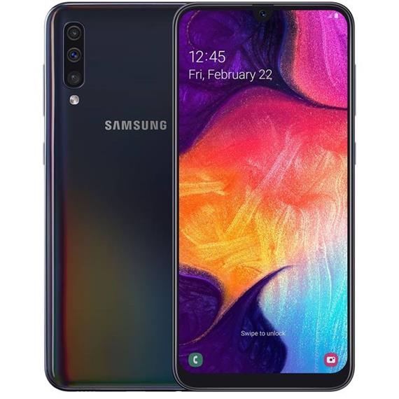 SAMSUNG SM-A505 A50 6,4" 4GB 128GB TRIPLE CAM DS BLACK INTL.