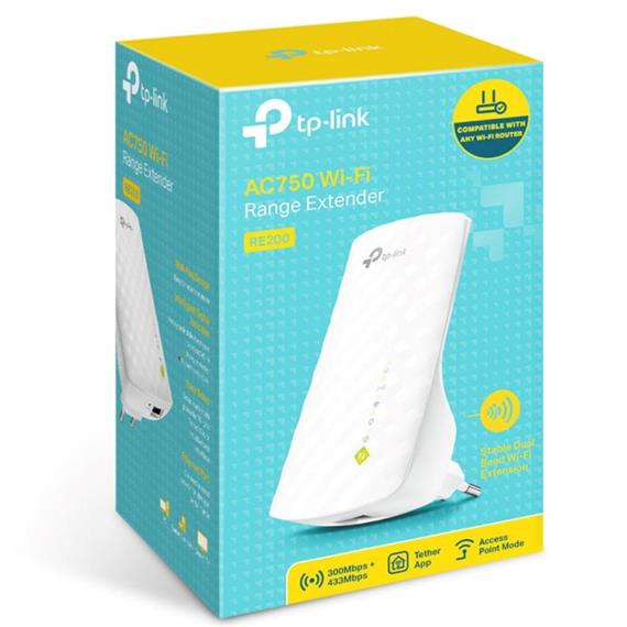 TP-LINK Extensor de cobertura WIFi 750MB/S (RE200)