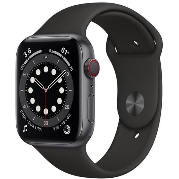 APPLE WATCH SERIES 6 GPS+ CELLULAR 44MM SPACE GREY + BLACK (MG2E3TY/A)