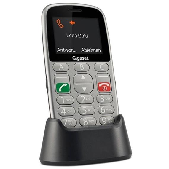 Gigaset GL390 2.2" Teléfono para mayores Gris Inglés; Francés; Danés; Italiano; Alemán; Noruego; Sueco