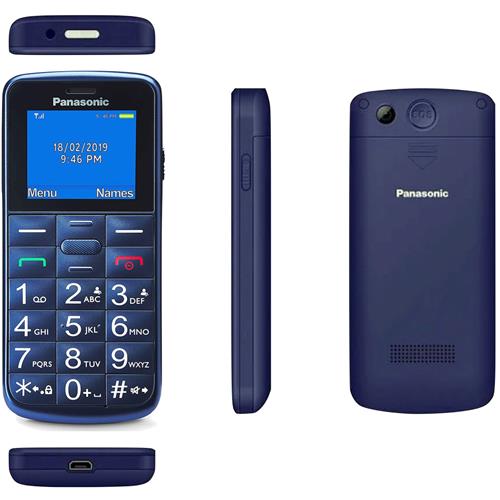 Panasonic KX-TU110 EXC Móvil para Mayores Botón SOS 1.77" DS Azul