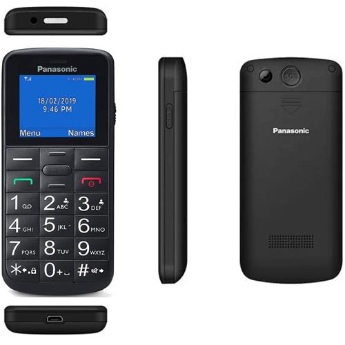Panasonic KX-TU110 EXB Móvil para Mayores Botón SOS 1.77" DS Negro