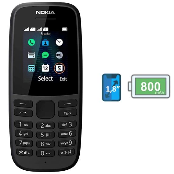 Nokia 105 Ds 4 Th Edition Negro (TA-1174)