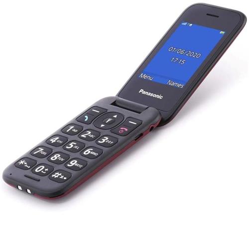 Panasonic KX-TU400 Móvil para mayores con Botón SOS Granate