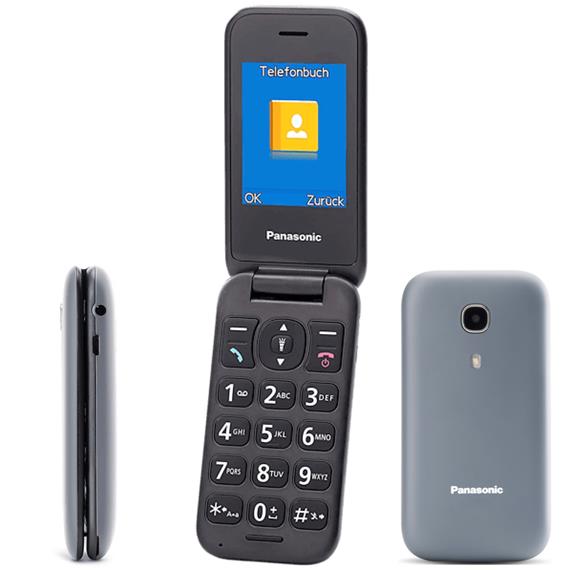 Panasonic KX-TU400 Móvil para mayores con Botón SOS Gris
