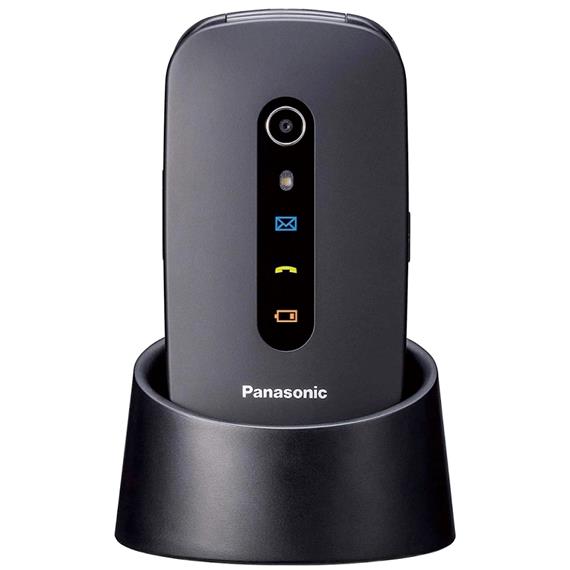 Panasonic KX-TU466EXBE Móvil Senior GPS y Base de Carga Negro